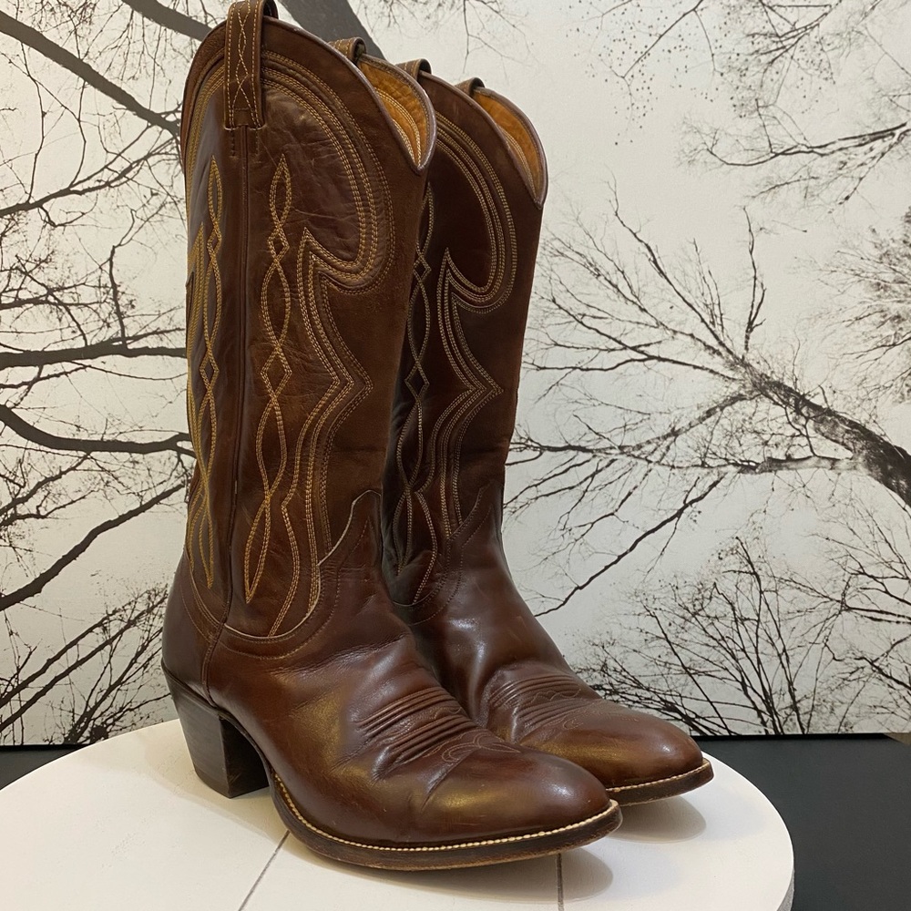 Dan Post Women’s Size 8 Made in Spain Brown Leather Suede Cowboy Western Boots